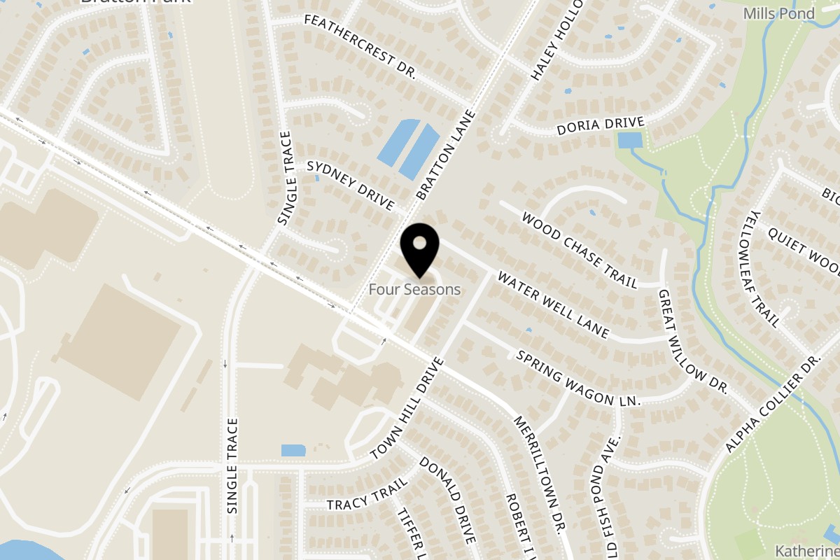 Map showing the location of Malone Specialty Coffee Austin on 14735 Bratton Ln #210 in Austin